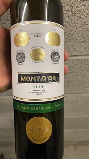 Valais Không được chỉ định Mont Or Johannisberg Mi-Doux 2023