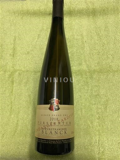 Alsace Alsace Grand Cru Vendanges Tardives Domaine Paul Blanck Gewurztraminer Furstentum 2018