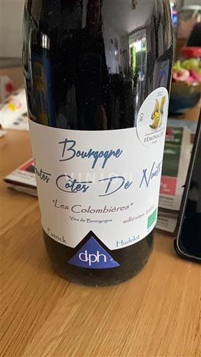 Burgundija Hautes Côtes de Nuits Domaine Patrick Hudelot Les Colombières 2020