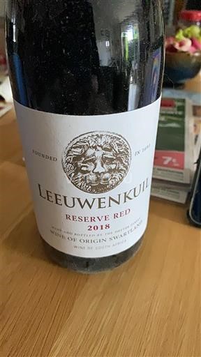 Kuststreek Swartland Leeuwenkuil Reserve Red 2018