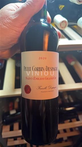 Burdeos Saint-Émilion Gran Cru Grand Cru Petit Corbin-Despagne 2020