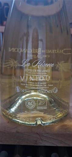 Provenza Côtes de Provenza Château Brégançon La Réserve Sin añada