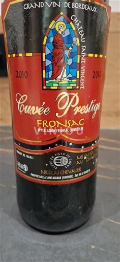 Bordeaux Fronsac Château Saint-Vincent Prestige 2010