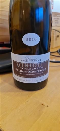 Burgund Puligny-Montrachet Premier Cru Vincent Prunier 1er Cru Les Garennes 2016