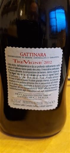 Piemonte Gattinara Gattinara TreVigne 2012