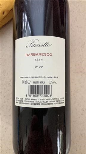 Piedmont Wines Barbaresco Prunotto 2019