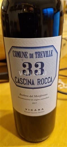 Piemonte Barbera del Monferrato Vicara Comune di Treville 33 Cascina Rocca 2017