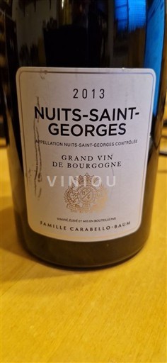 Burgundija Nuits-Saint-Georges Famille Carabello-Baum 2013