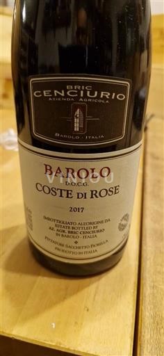 Piemonte Barolo Bric Cenciurio Coste di Rose 2017