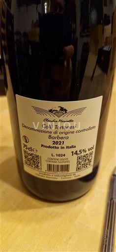 Piémont Colli Tortonesi Claudio Mariotto Poggio del rosso 2021