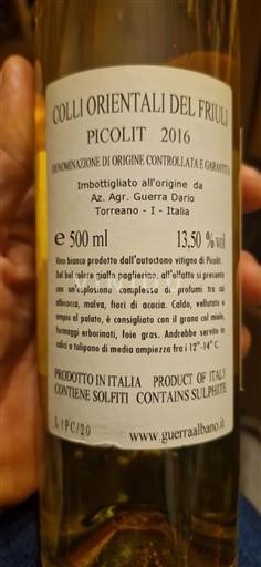 Friuli-Venezia Giulia Đồi phía đông Friuli Guerra Dario Picolit 2016