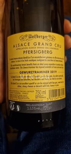 Elzas Alsace Grand Cru Grand Cru Wolfberger Pfersigberg 2019