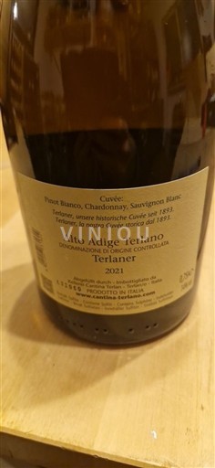 Tridentsko-Horní Adiže Horní Adiže Cantina Terlano Terlaner 2021