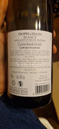 Alsace Dopff & Irion Gewurztraminer René Dopff 2020