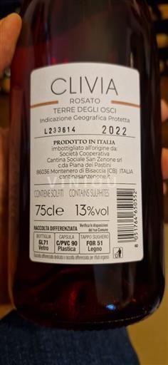 Molise Cantina Sociale San Zenone Clivia Rosato 2022