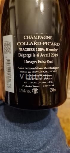 Champagne Collard-Picard Racines 100% Meunier 2019