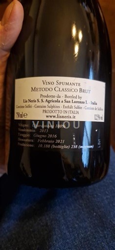 Friuli-Venecia Julia Lis Neris S.S. Agricola Dom furosa blanc de blancs 2015