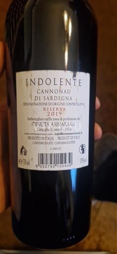 Sardenha Cannonau da Sardenha Tenuta Asinara Indolente 2019
