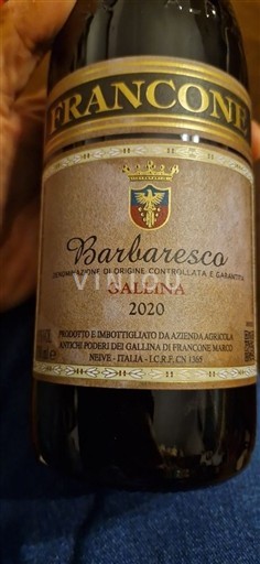 Piamonte Barbaresco Francone Gallina 2020
