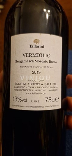 Lombardy Valcalepio Tallarini Vermiglio 2019