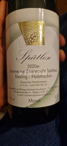 Mosela Weingut Michels-Kaufmann Rirsling Spätlese 2020