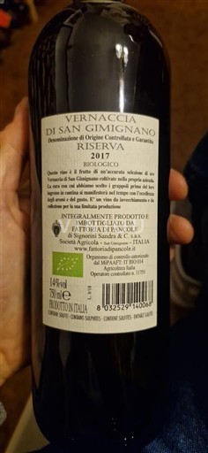Toscana Vernaccia di San Gimignano Fattoria di Pancole Vernaccia di san gemignano Riserva 2017