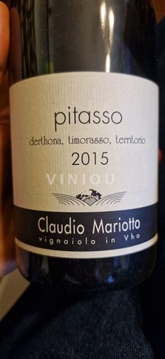 Piémont Colli Tortonesi Claudio Mariotto Pitasso 2015