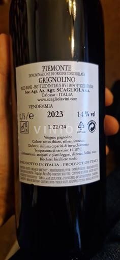 Piemonte Grignolino d'Asti Azienda Agricola Scagliola Anvi' grignolino 2023