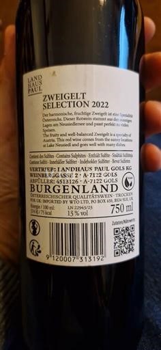 Burgenland Mittelburgenland DAC Landhaus Paul Zweigelt Selection 2022