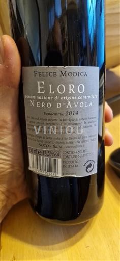 Sicilia Eloro Felice Modica Nero d'Avola ara' 2014