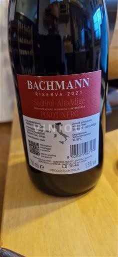 Tridentsko-Horní Adiže Horní Adiže Bachmann Riserva pinot nero 2021