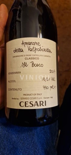 Wines of Veneto Valpolicella Cesari Il Bosco 2017