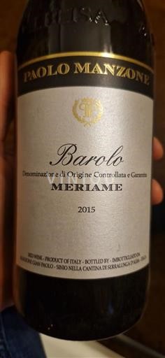 Piemonte Barolo Paolo Manzone Meriame 2015