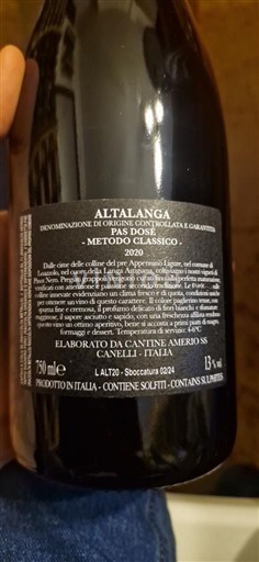 Piemonte Alta Langa Cantine Pianbello Pas Dosé Metodo Classico 2024