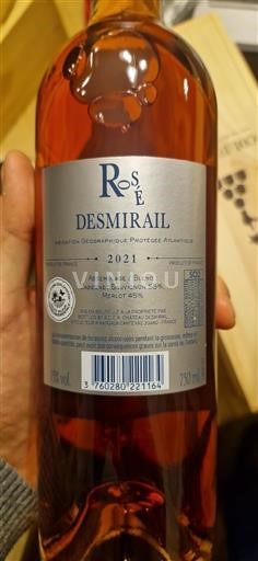Aquitaine en Charentes Atlantische Desmirail Rosé 2021