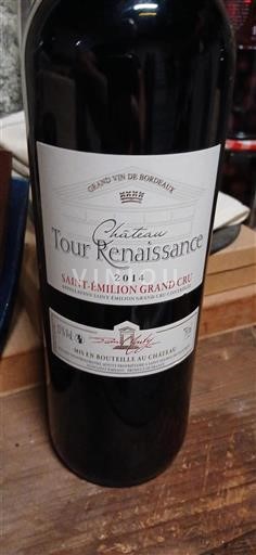 Bordeaux Saint-Émilion Grand Cru Grand Cru Château Tour Renaissance 2014