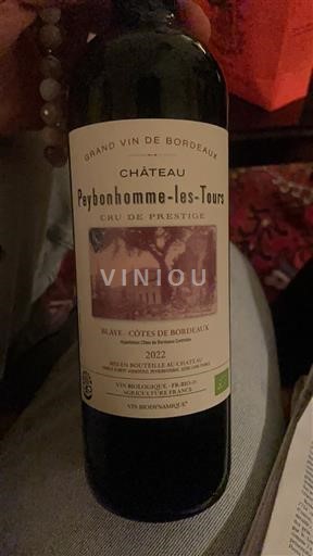 Bordeaux Blaye-Côtes-de-Bordeaux Château Pey-Bonhomme Les Tours Cru de Prestige 2022