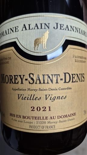 Bourgogne Morey-saint-denis Domaine Alain Jeanniard Vieilles Vignes 2021