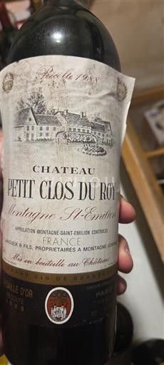 Bordeaux Montagne-Saint-Émilion Château Petit Clos du Roy 1985