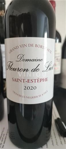 Bordéus Saint-Estèphe Domaine Fleuron de Lis 2020