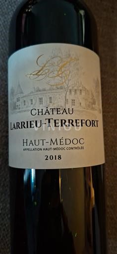 Bordeaux Haut-Médoc Larrieu terrefort 2018