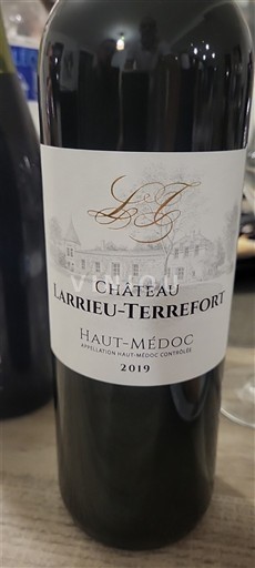 Bordeaux Haut-Médoc Larrieu terrefort 2019
