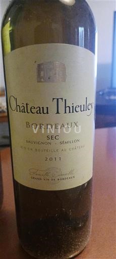 Bordeaux Château Thieuley Sec 2011