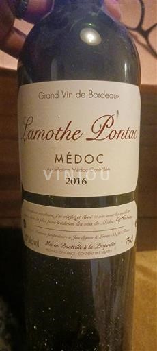 Bordeaux Médoc Lamothe Pontac 2016