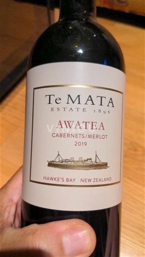Vịnh Hawke Không được chỉ định Te Mata Estate Awatea 2019