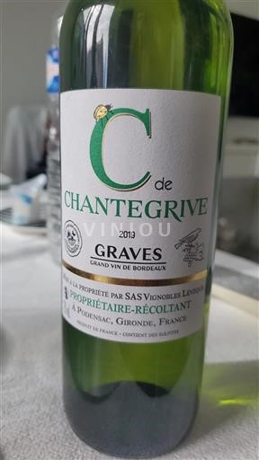 Bordeaux Graves Château Chantegrive C de Chantegrive 2019