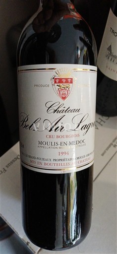 Bordeaux Moulis-en-Médoc Cru Bourgeois Château Bel-Air Lagrave 1994