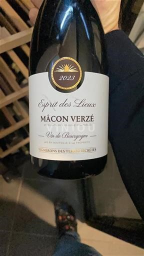 Bourgogne Mâcon et mâcon-villages Vignerons des Terres Secrètes Esprit des Lieux 2023
