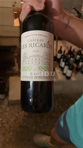 Burdeos Blaye-Côtes de Burdeos Les Ricards 2020