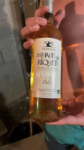 Sud-Ouest Côtes-de-duras Domaine Les Hauts de Riquets Dulce 2009